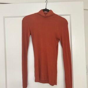 Chic Orange Turtleneck Sweater
